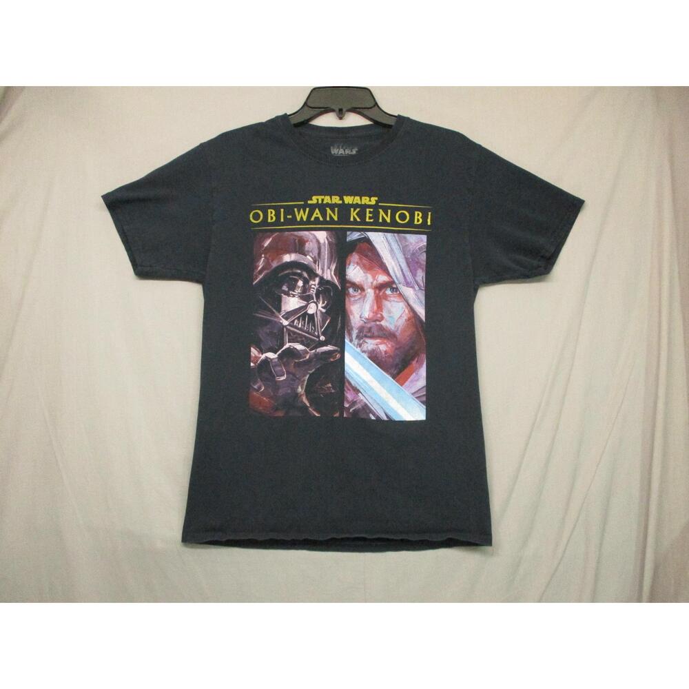 Star Wars Graphic Black‎ T-Shirt Darth Vader ObiWan Kenobi Medium